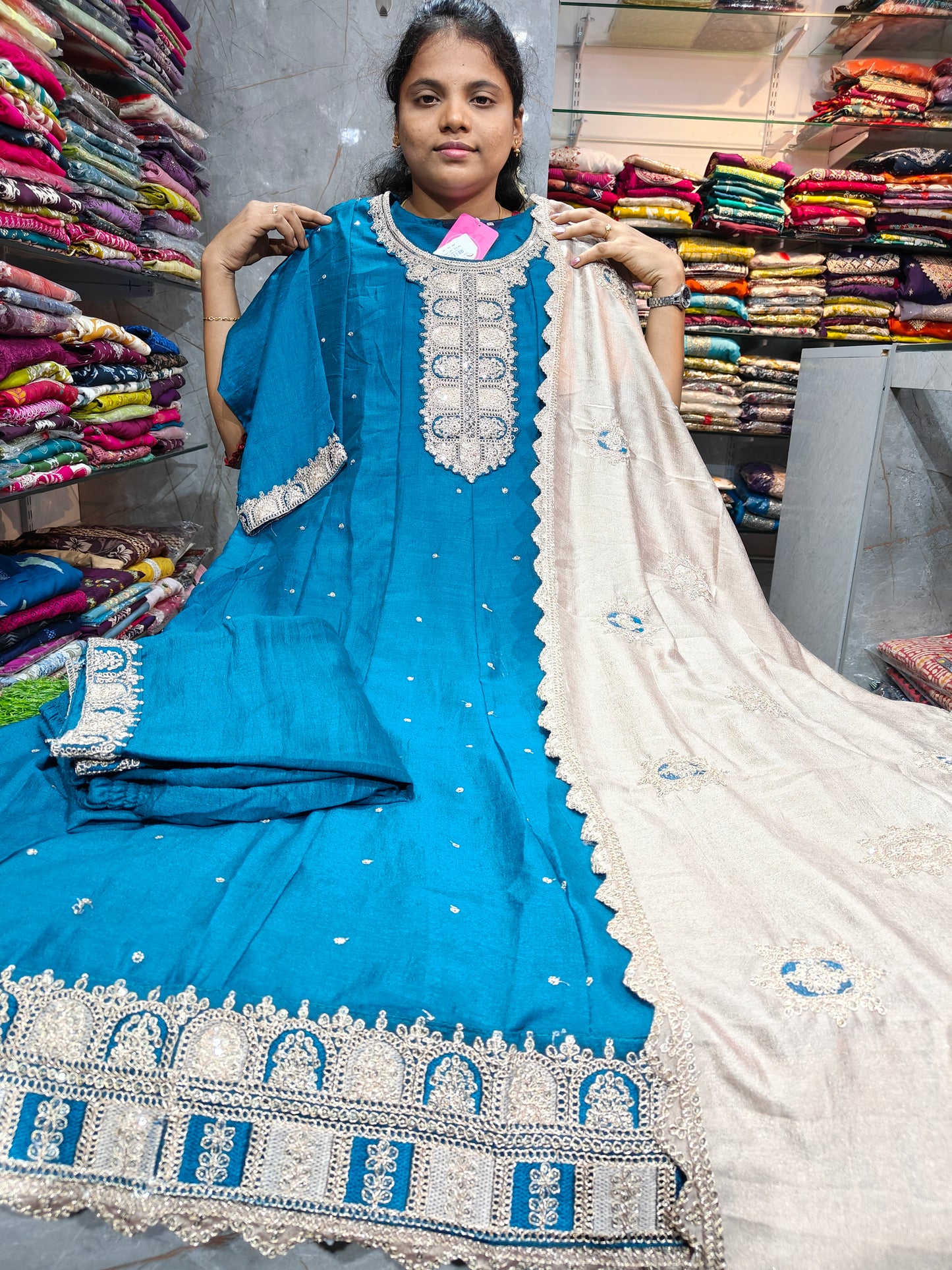 Grand Vichitra Silk Anarkali Full Set for Women 4XL to 6XL – PSFS76 at ₹1099