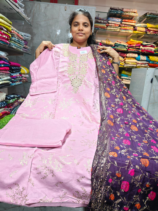 Trending Grand Partywear Side Open Salwar Set with Lining 3XL to 5XL | PSFS92 ₹799