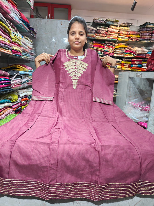 Plus Size Vatican Silk Regular Wear Anarkali Kurti | 4XL-5XL | PSUK39