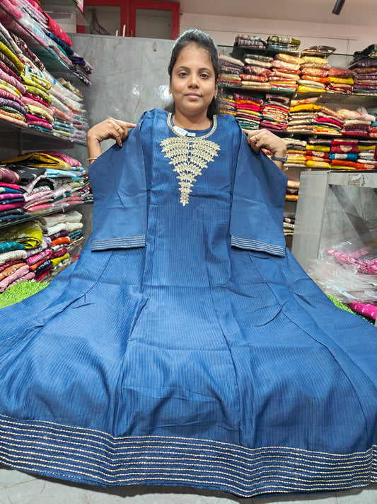 Plus Size Vatican Silk Regular Wear Anarkali Kurti | 4XL-5XL | PSUK39
