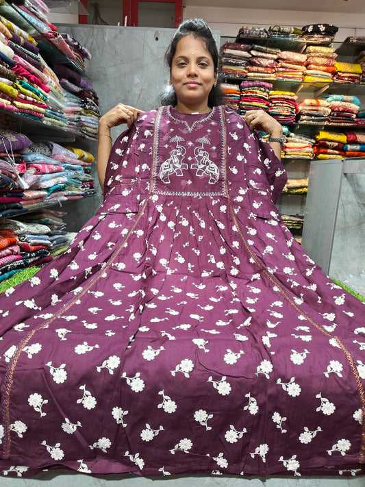 Rayon Cotton Short Umbrella Kurti for Women | Casual Ethnic Wear Dress | PSUK83 | Just ₹450
