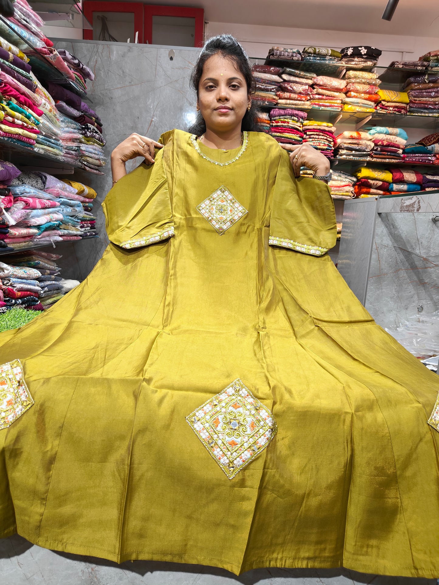Vatican Silk Long Party Wear Anarkali Kurti for Women | Elegant Ethnic Dress | PSUK38
