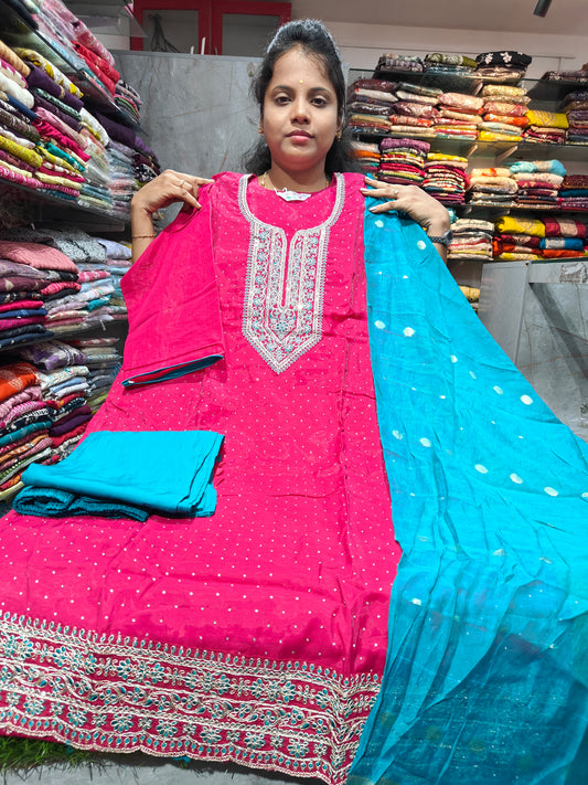 Trending Grand Partywear Side Open Salwar Set with Lining 3XL to 5XL | PSFS92 ₹799