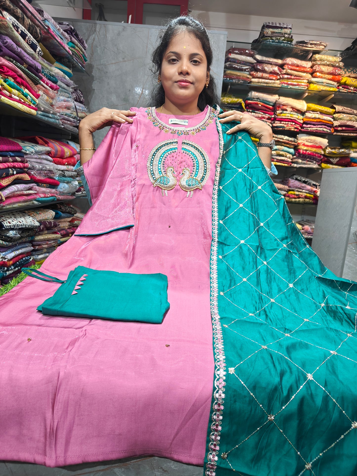 PSFS18 Beautiful Peacock Work Party Wear Salwar Set for Women | Premium Designer Straight Cut Salwar Suit | ₹1199