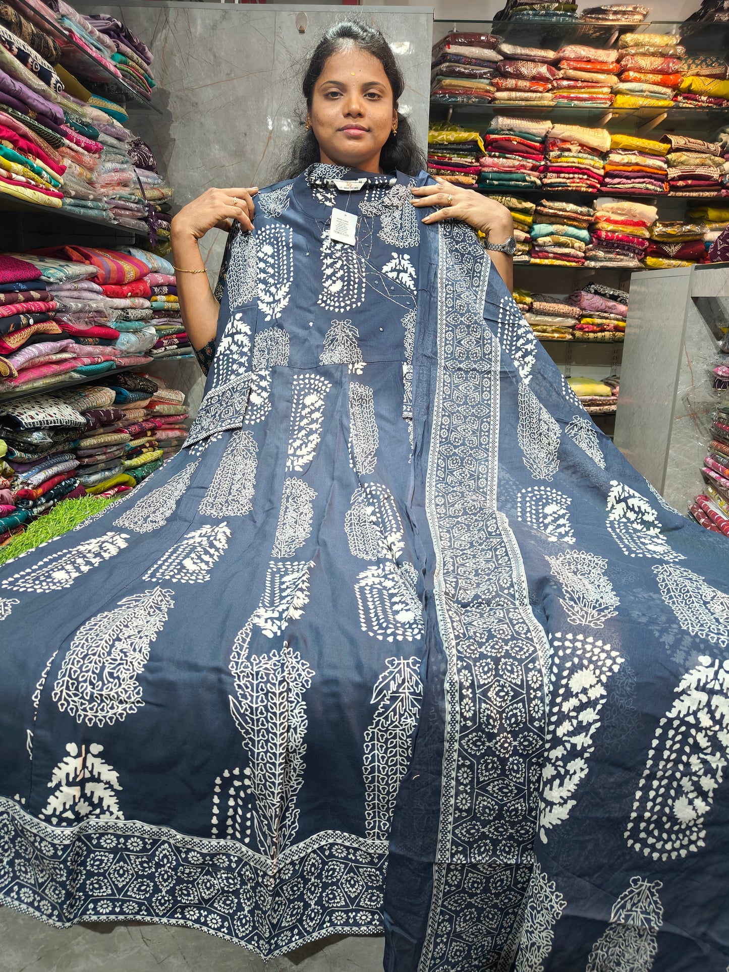 Rayon Cotton Anarkali Kurti with Dupatta | 4XL to 6XL PSTS99