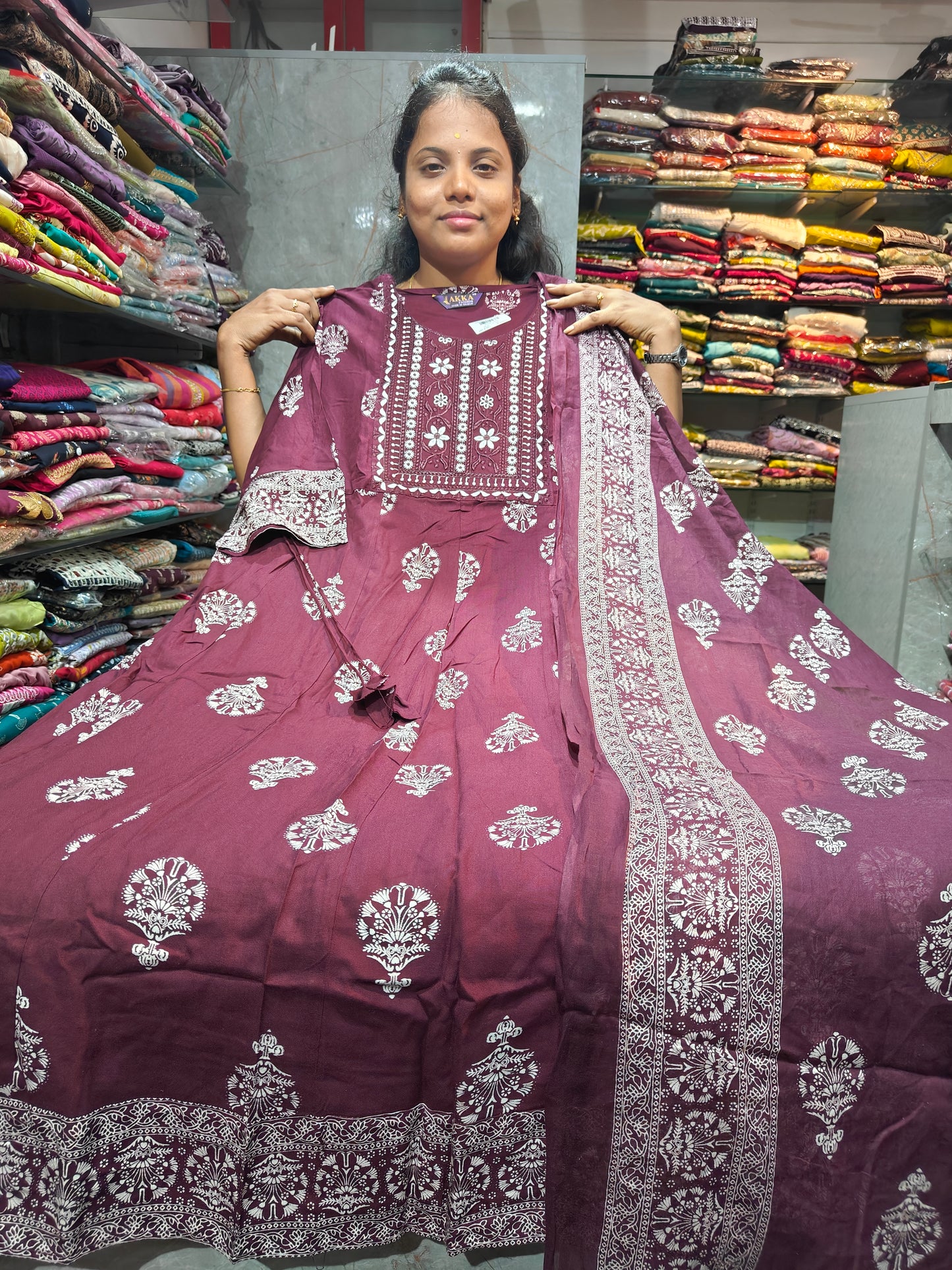 Rayon Cotton Anarkali Kurti with Dupatta | 4XL to 6XL PSTS11
