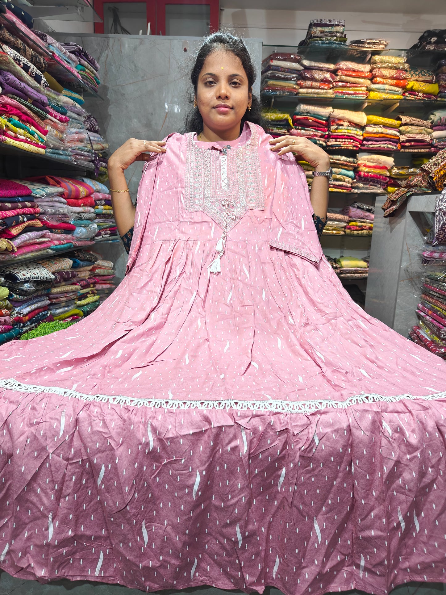 PSUK119 Long Anarkali Umbrella Kurti for Women | Plus Size 4XL to 6XL | Trending Ethnic Wear | Just ₹599