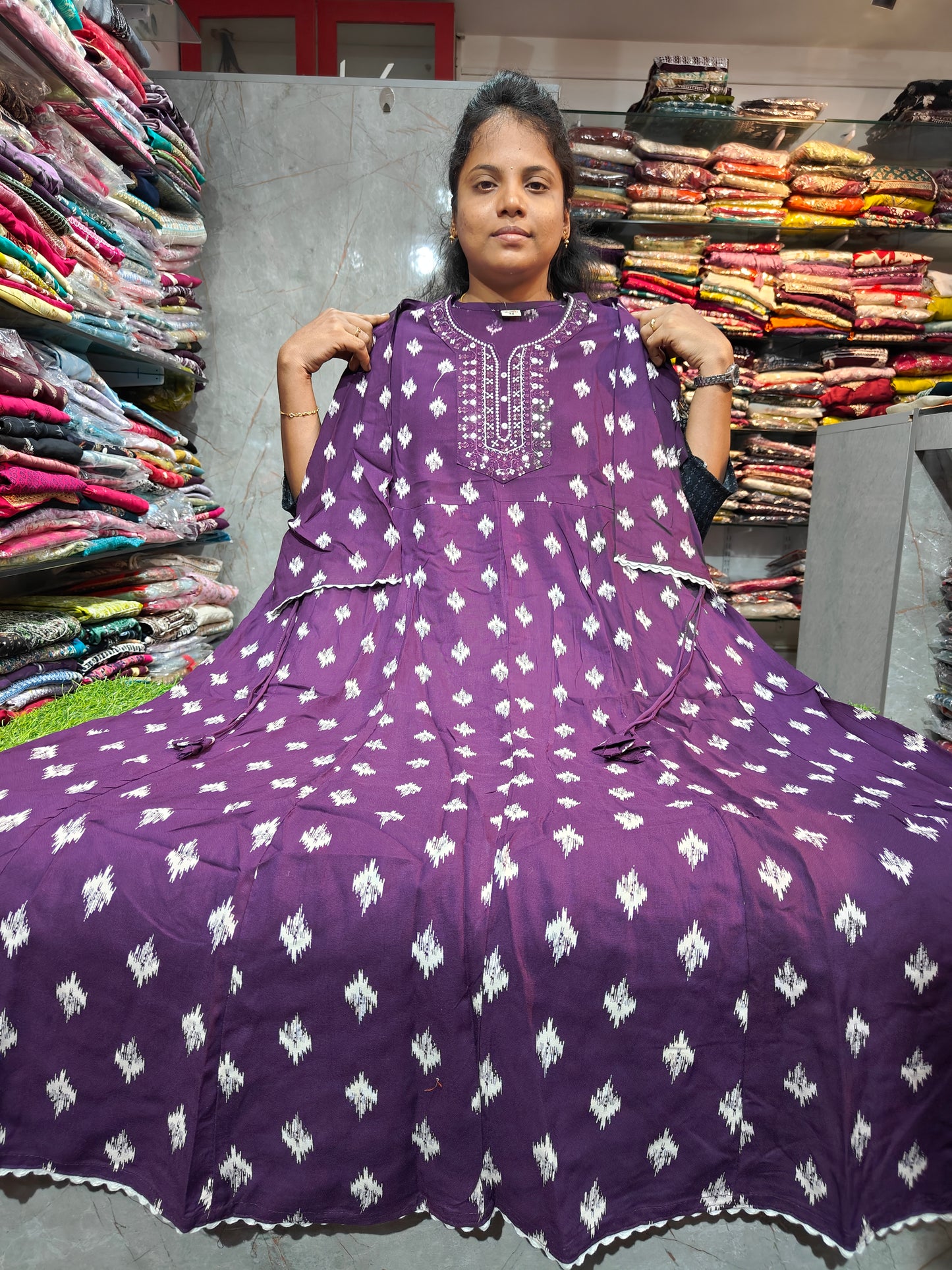 Rayon Cotton Anarkali Kurti 4XL to 6XL ₹499 | Plus Size Kurti PSUK124