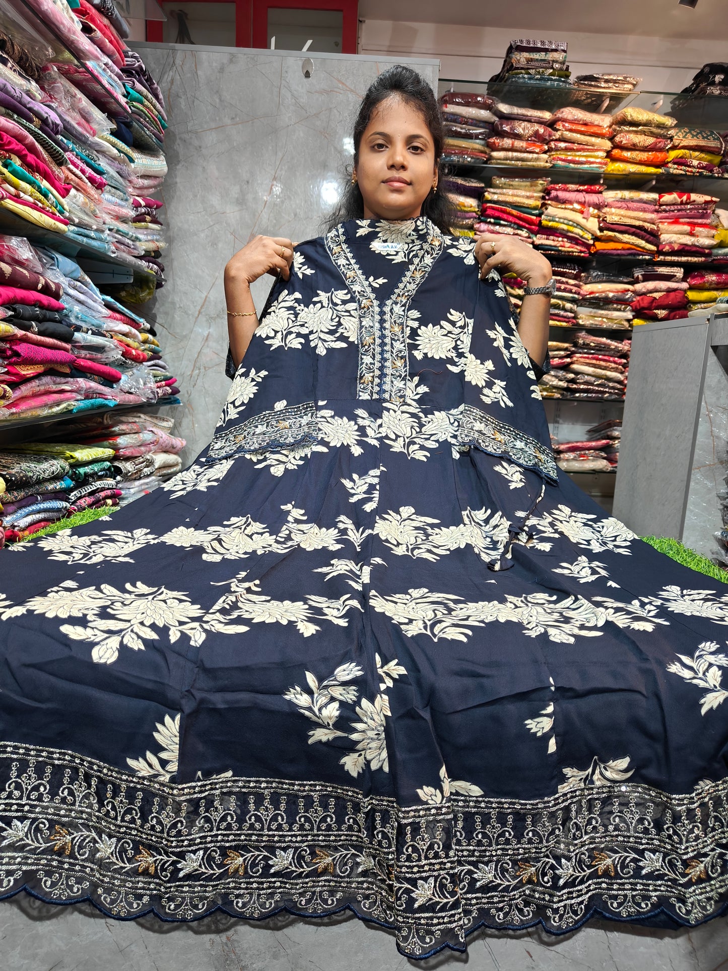 Plus Size Rayon Cotton Anarkali Kurti for Women 4XL to 6XL – PSUK87 at ₹599