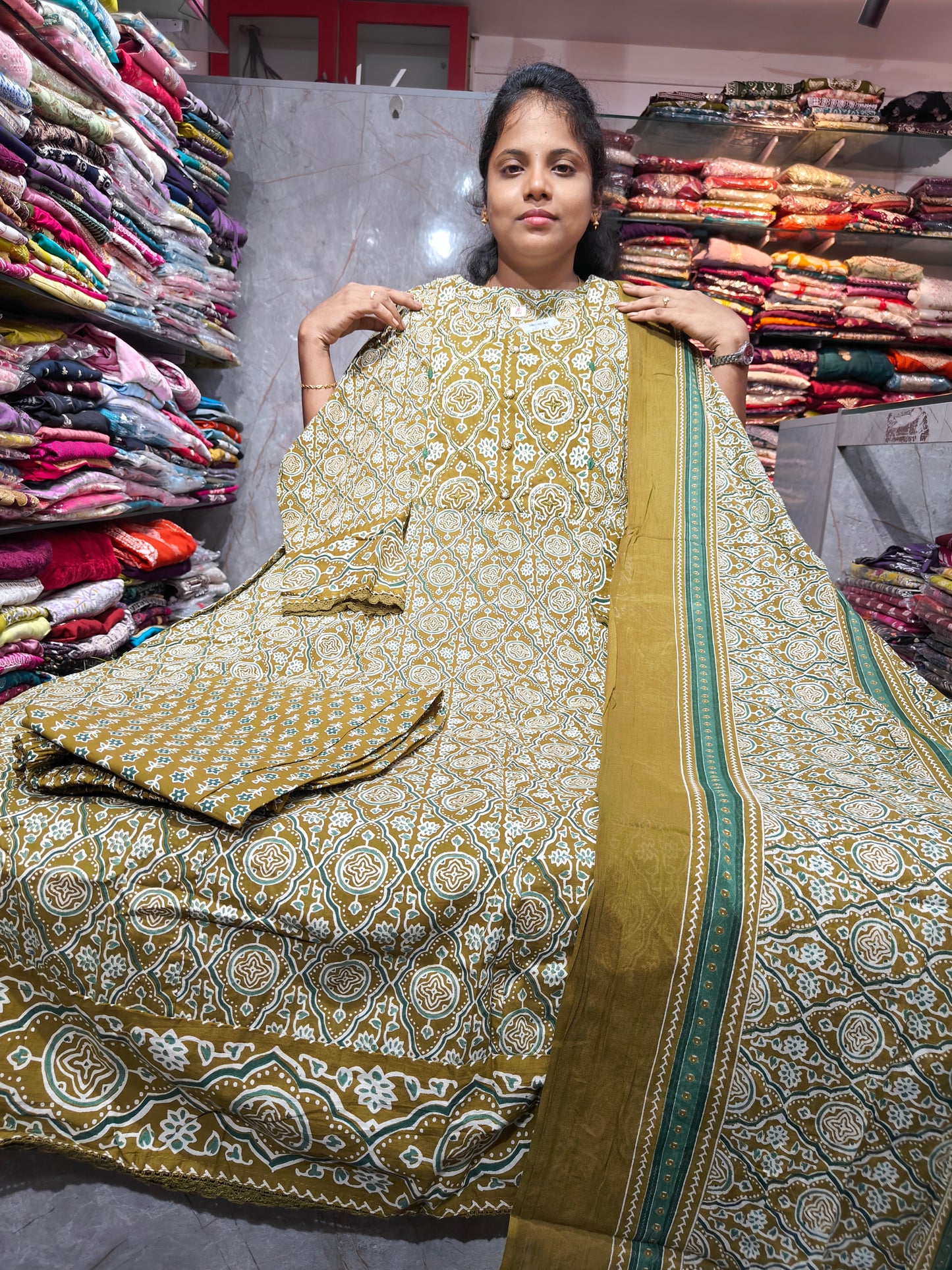 PSCS128 Plus Size Long Anarkali Full Set | 3XL to 6XL | ₹1099