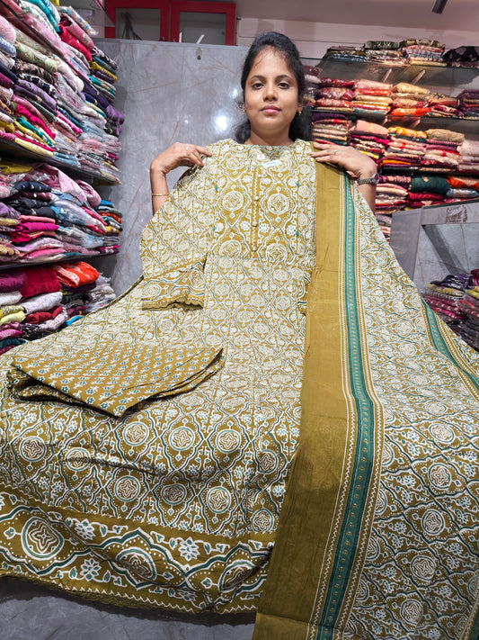 PSCS128 Plus Size Long Anarkali Full Set | 3XL to 6XL | ₹1099