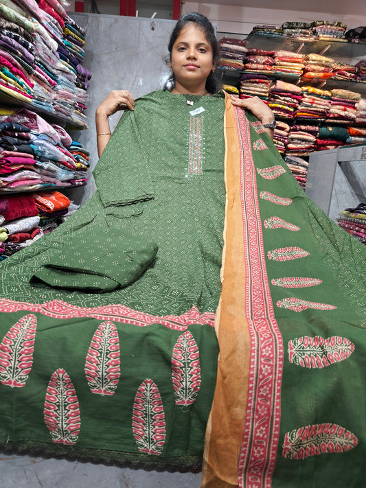 PSCS126 Plus Size Long Anarkali Full Set | 3XL to 6XL | ₹1099