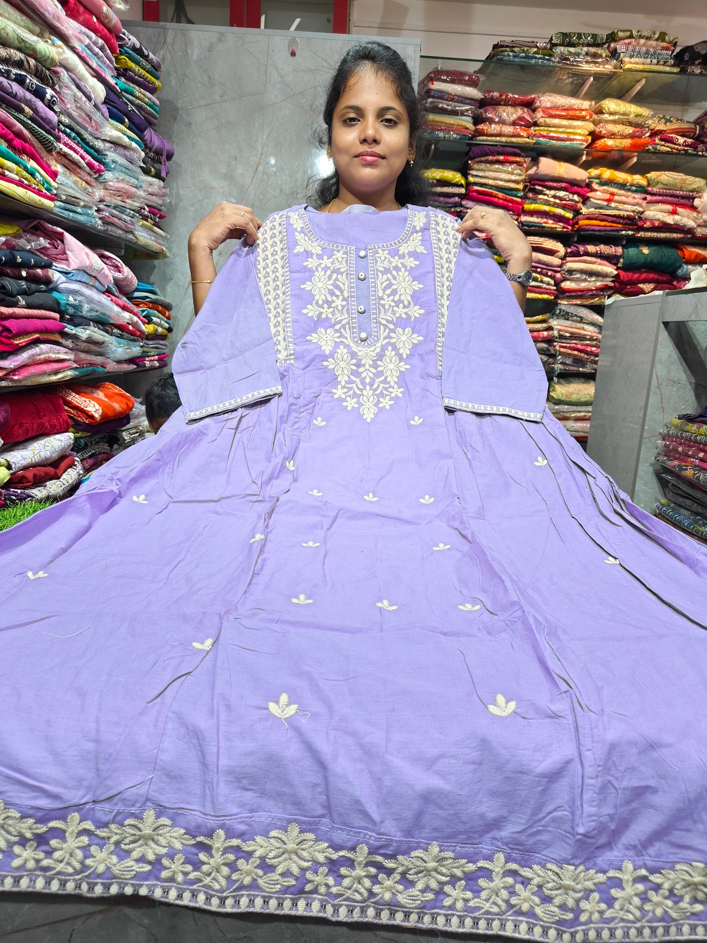 PSUK128 Trending Model Anarkali Kurti | Cotton Fabric | 4XL to 6XL | ₹699 Only