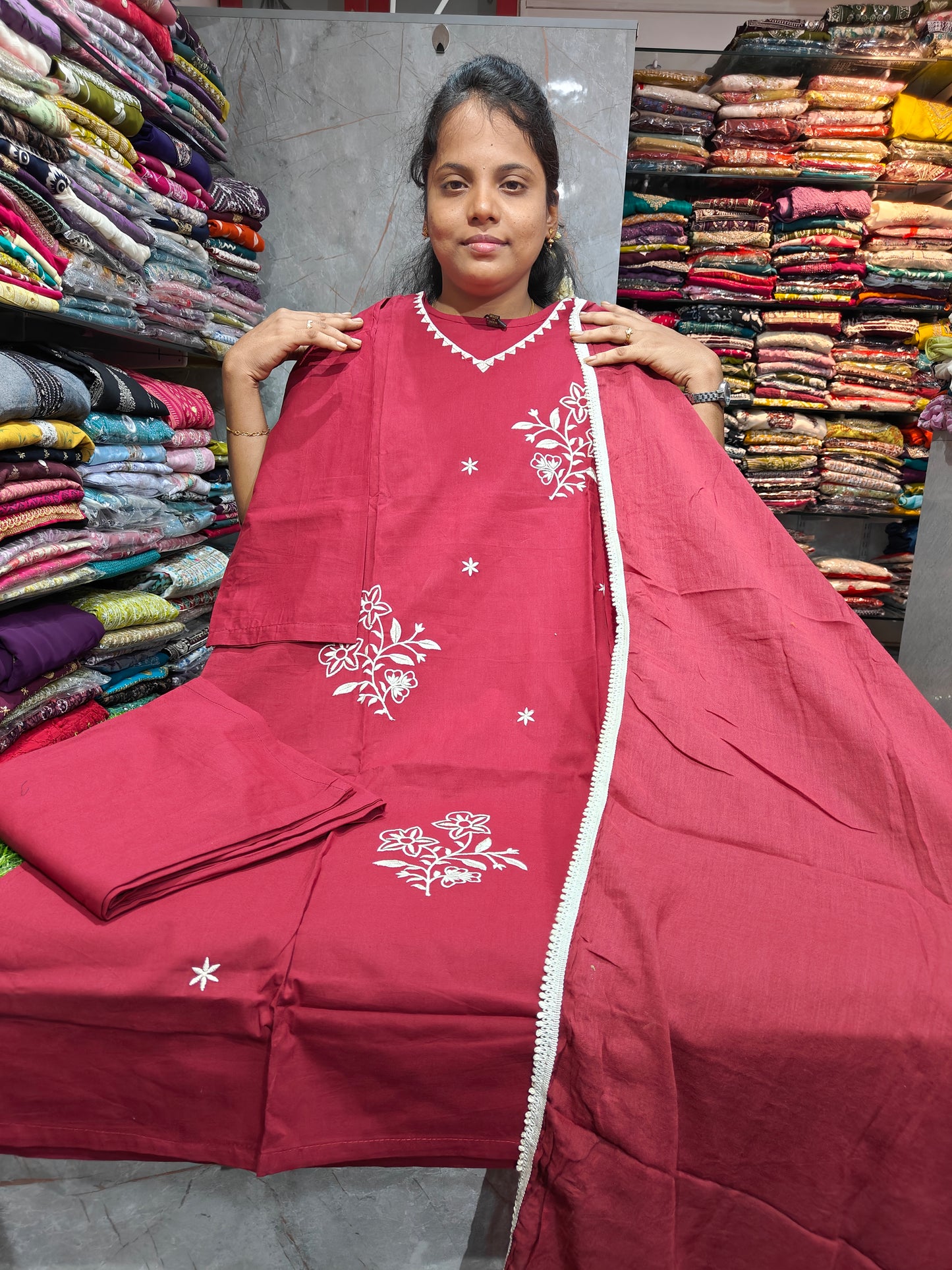 Dhabu Cotton Side Cut Salwar Set for Women | Cotton Fabric | XXL, 3XL, 4XL & 5XL | PSCS129 | Just ₹850