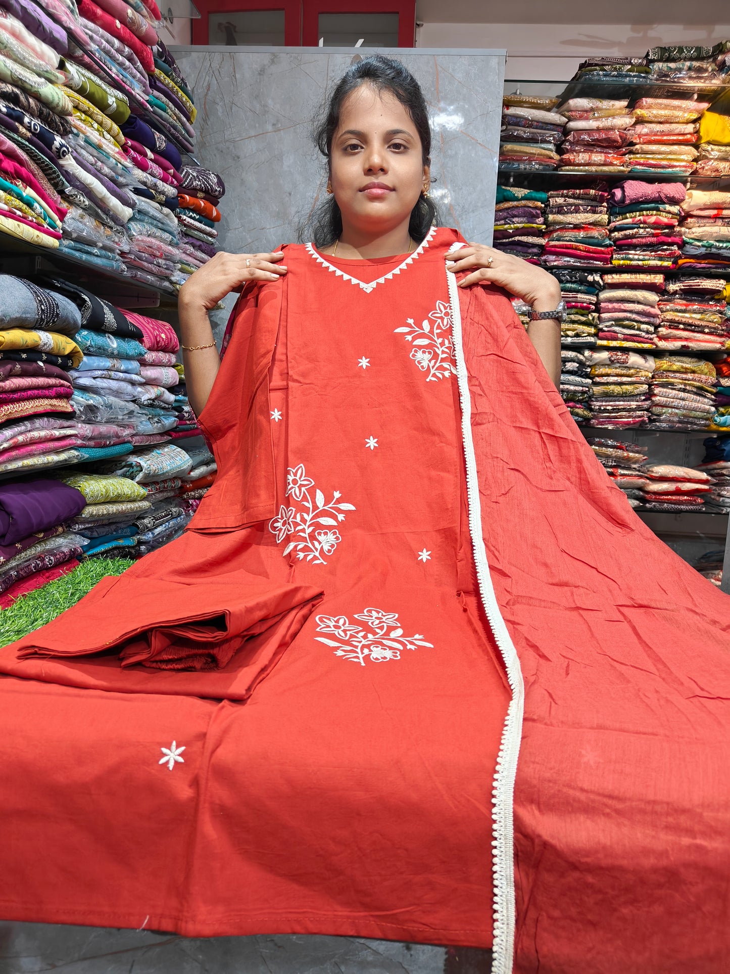 Dhabu Cotton Side Cut Salwar Set for Women | Cotton Fabric | XXL, 3XL, 4XL & 5XL | PSCS129 | Just ₹850