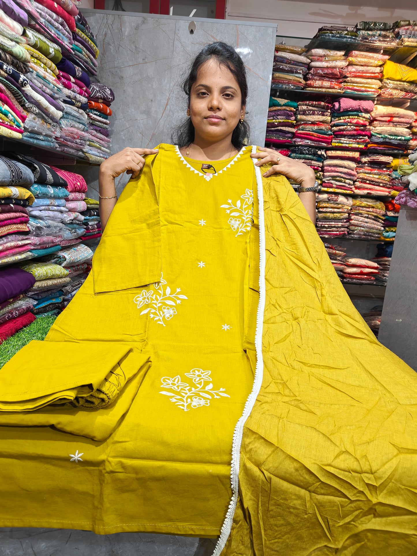 Dhabu Cotton Side Cut Salwar Set for Women | Cotton Fabric | XXL, 3XL, 4XL & 5XL | PSCS129 | Just ₹850