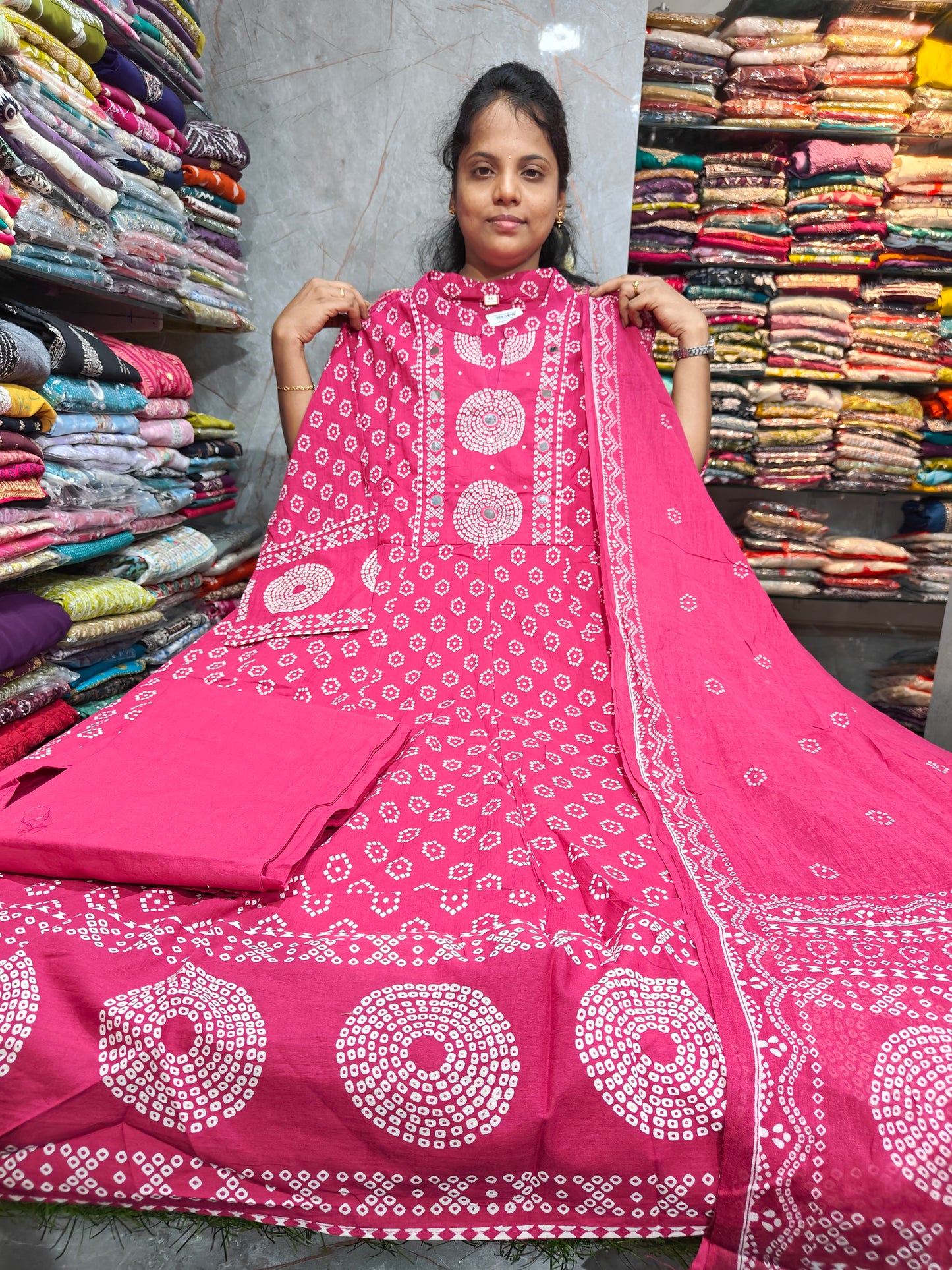 Long Cotton Anarkali Salwar Set for Women | Plus Size 3XL, 4XL, 5XL & 6XL | Full Set | PSCS130 | Keerthi Fashion Store