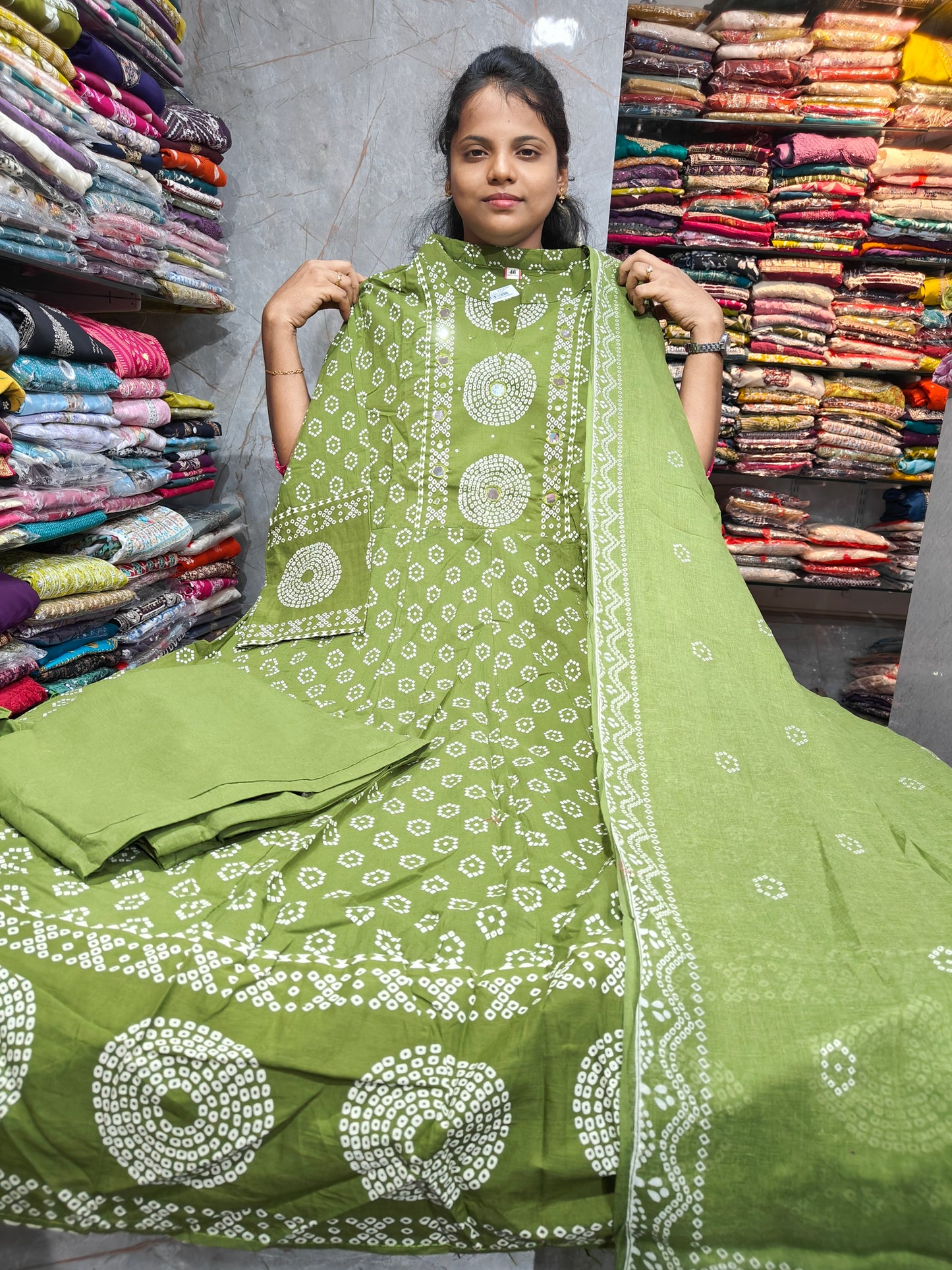 Long Cotton Anarkali Salwar Set for Women | Plus Size 3XL, 4XL, 5XL & 6XL | Full Set | PSCS130 | Keerthi Fashion Store