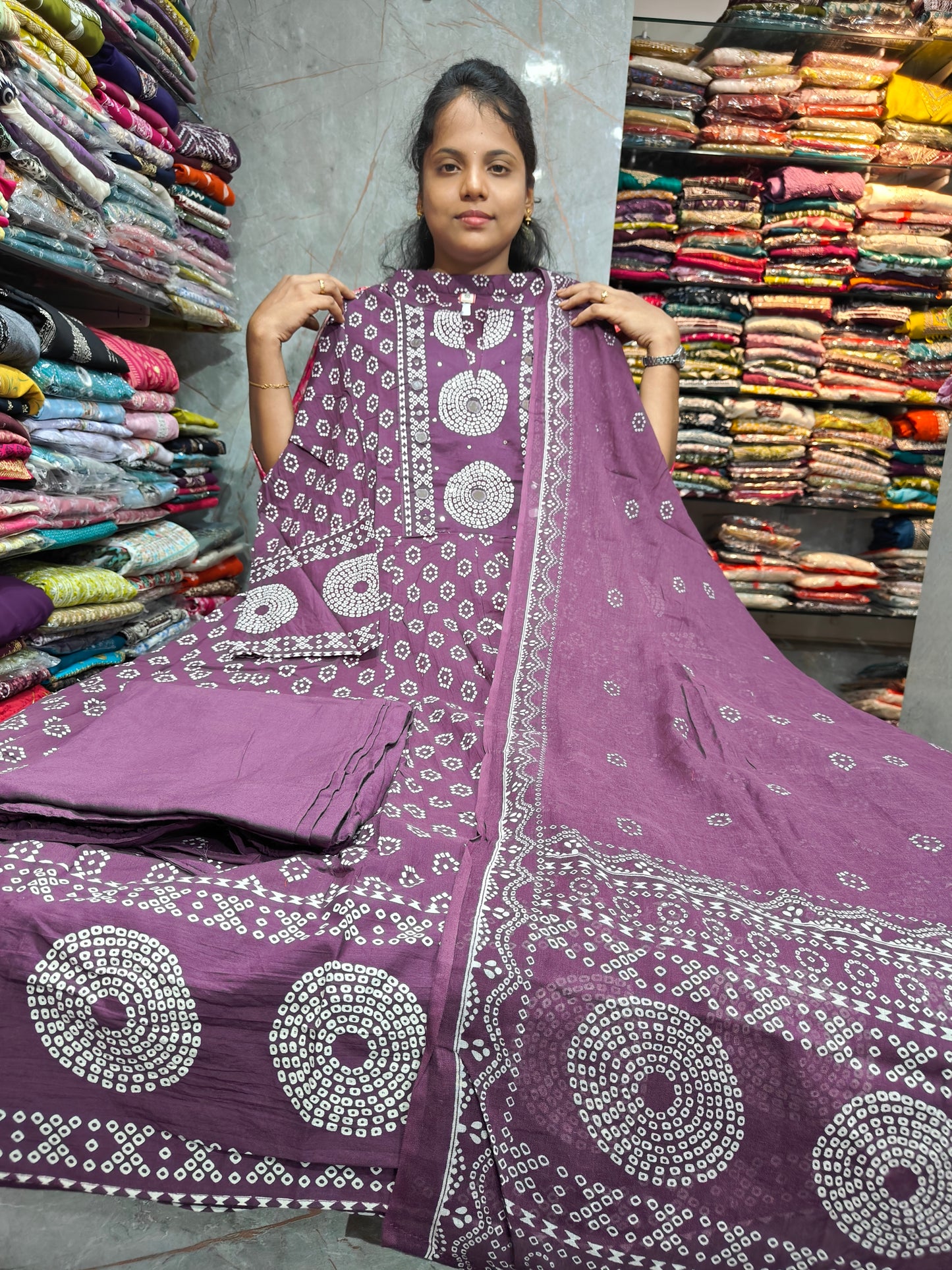 Long Cotton Anarkali Salwar Set for Women | Plus Size 3XL, 4XL, 5XL & 6XL | Full Set | PSCS130 | Keerthi Fashion Store