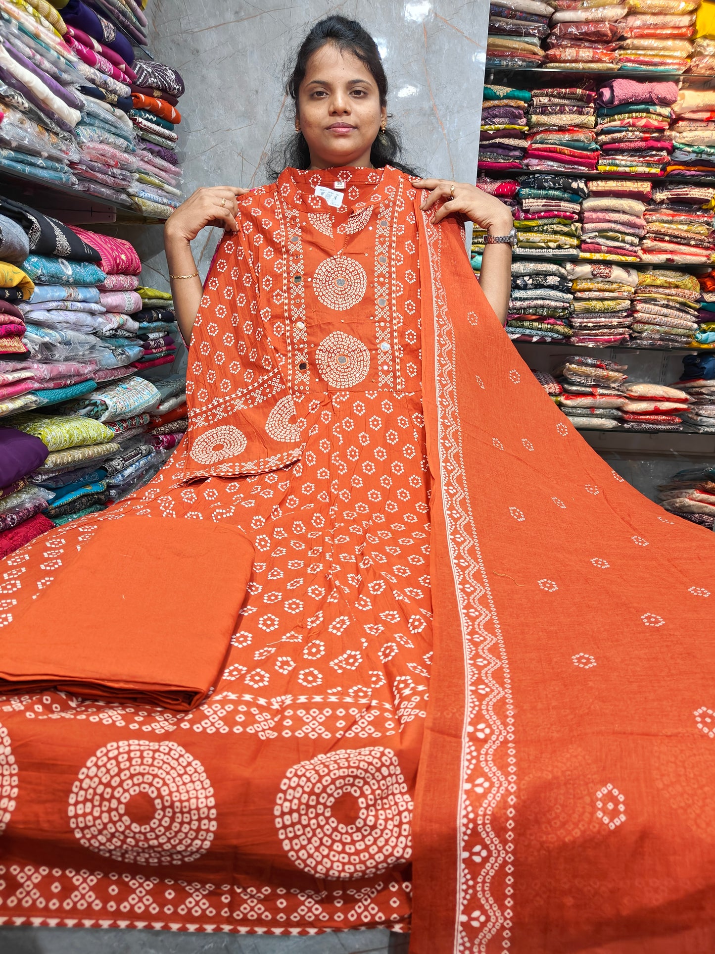 Long Cotton Anarkali Salwar Set for Women | Plus Size 3XL, 4XL, 5XL & 6XL | Full Set | PSCS130 | Keerthi Fashion Store