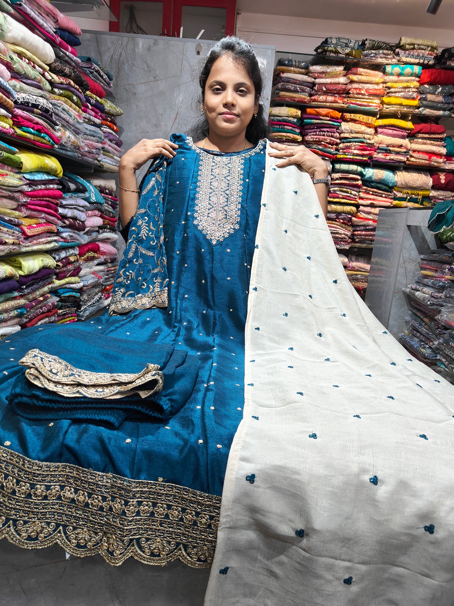 Grand Vichitra Silk Anarkali Full Set for Women 3XL to 5XL – PSFS117 at ₹1099