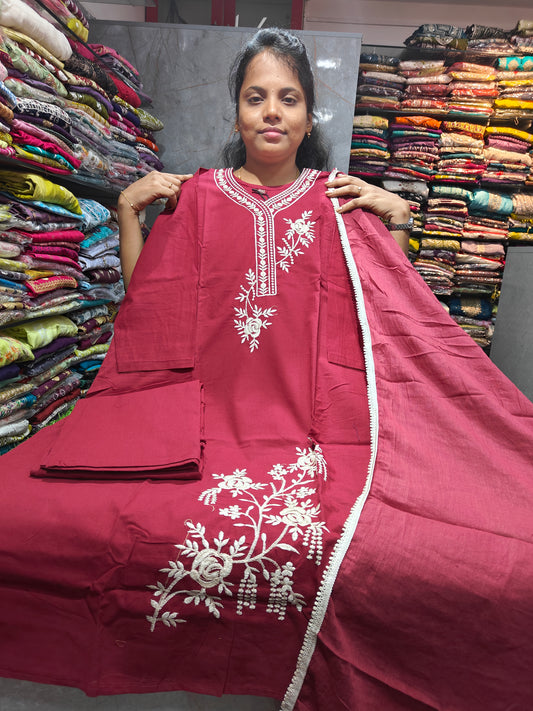 Dhabu Cotton Side Cut Salwar Set for Women | Cotton Fabric | XXL, 3XL, 4XL & 5XL | PSCS129 | Just ₹850