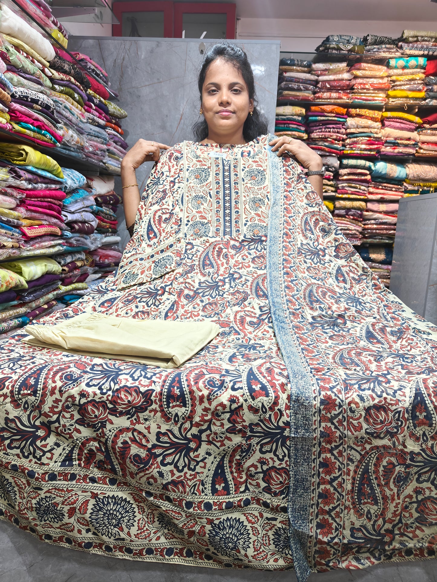 Premium Cotton Umbrella Salwar Set for Women | Plus Size 2XL to 5XL | PSCS134