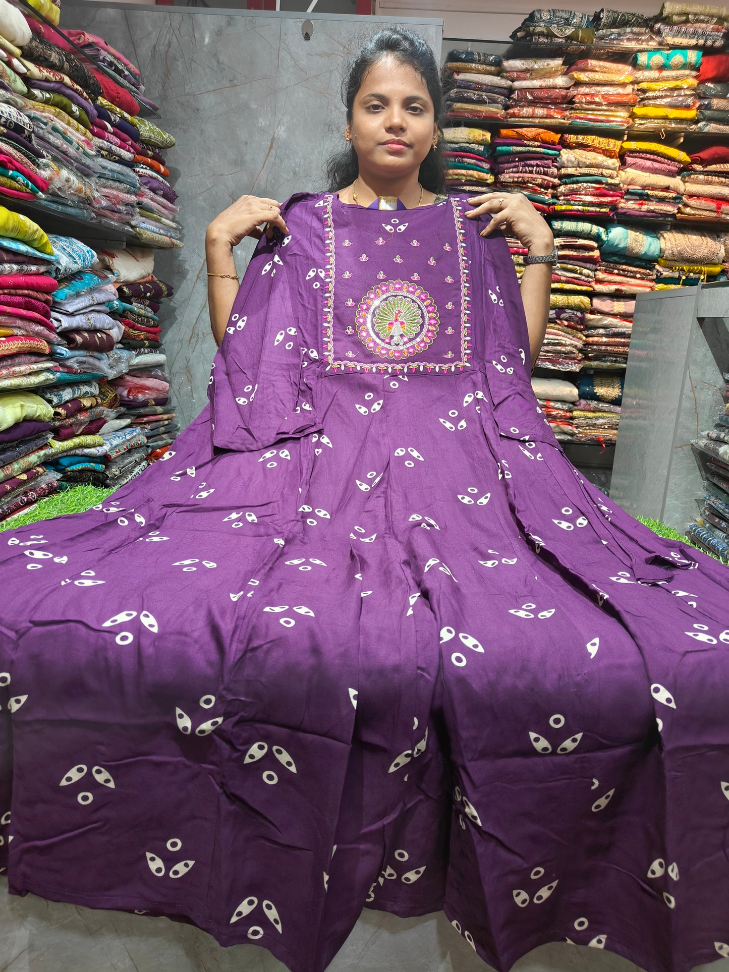 Rayon Cotton Anarkali Kurti 4XL to 6XL ₹499 | Plus Size Kurti PSUK135
