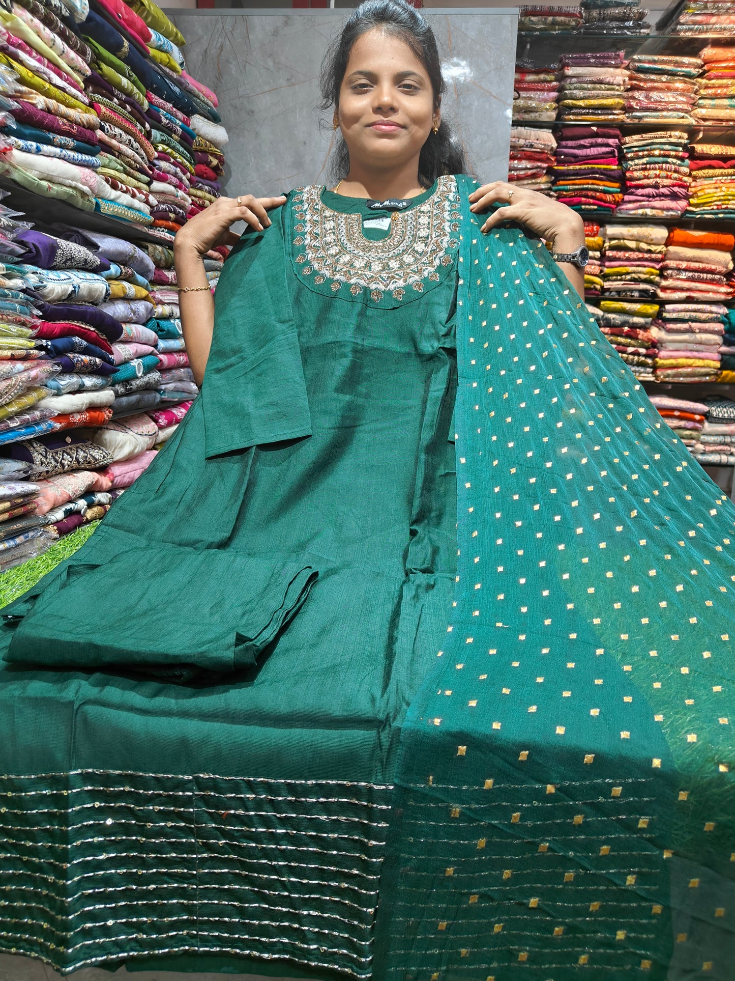 Premium Vatican Silk 3 Piece Salwar Set | Grand Party Wear Set | M to XXL Just 699/