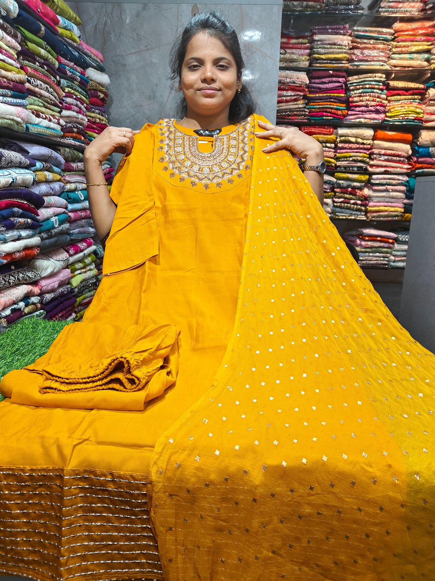 Premium Vatican Silk 3 Piece Salwar Set | Grand Party Wear Set | M to XXL Just 699/