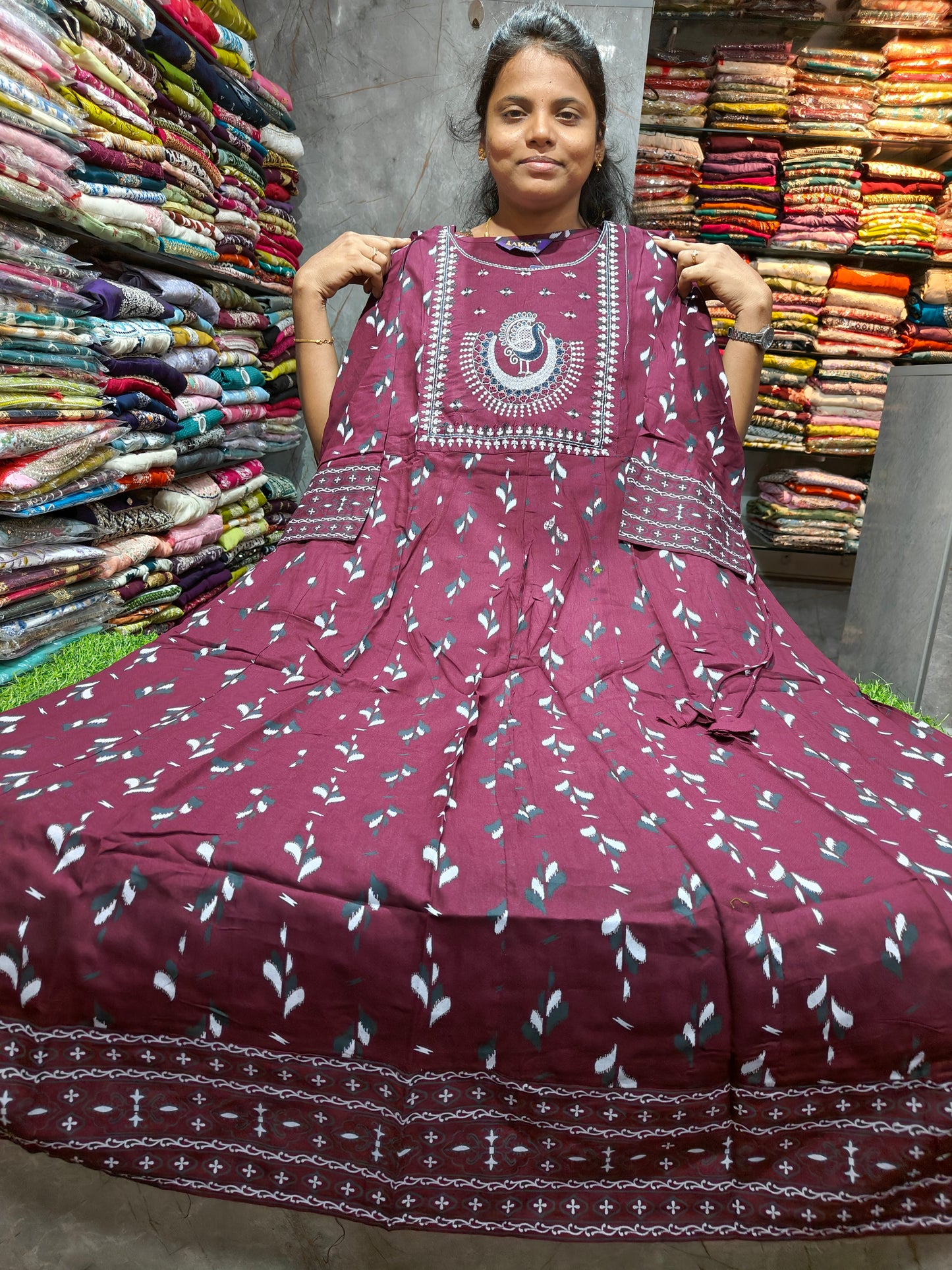 Rayon Cotton Anarkali Kurti (4XL to 6XL) – Plus Size Daily Wear at Just ₹499 PSUK94