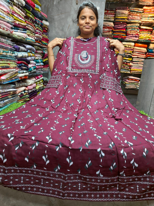 Rayon Cotton Anarkali Kurti (4XL to 6XL) – Plus Size Daily Wear at Just ₹499 PSUK94