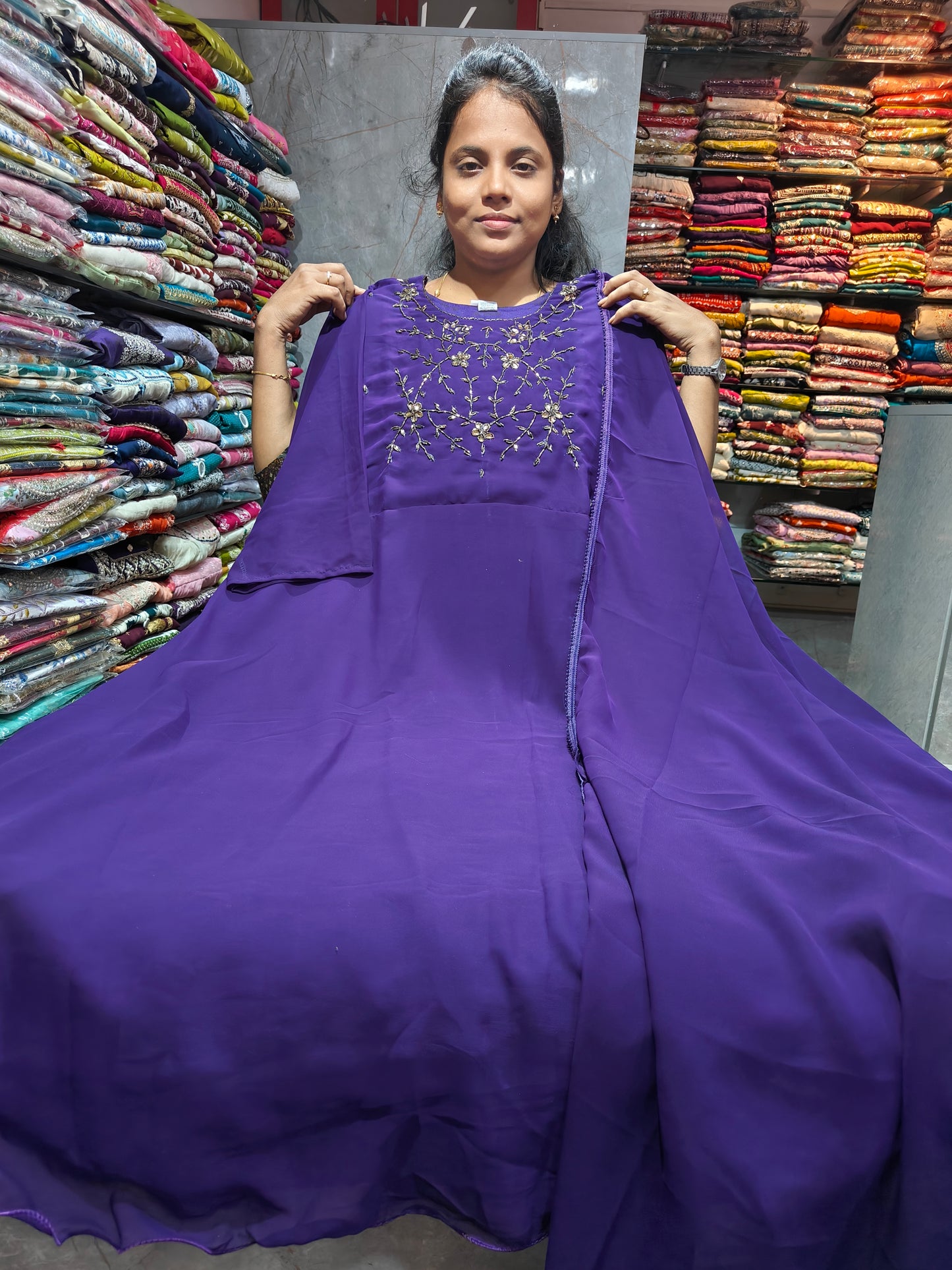 Premium Georgette Plus Size Salwar Set for Women | 3XL to 5XL | Party Wear Kurti Pant Dupatta Set | PSTS101 | ₹750