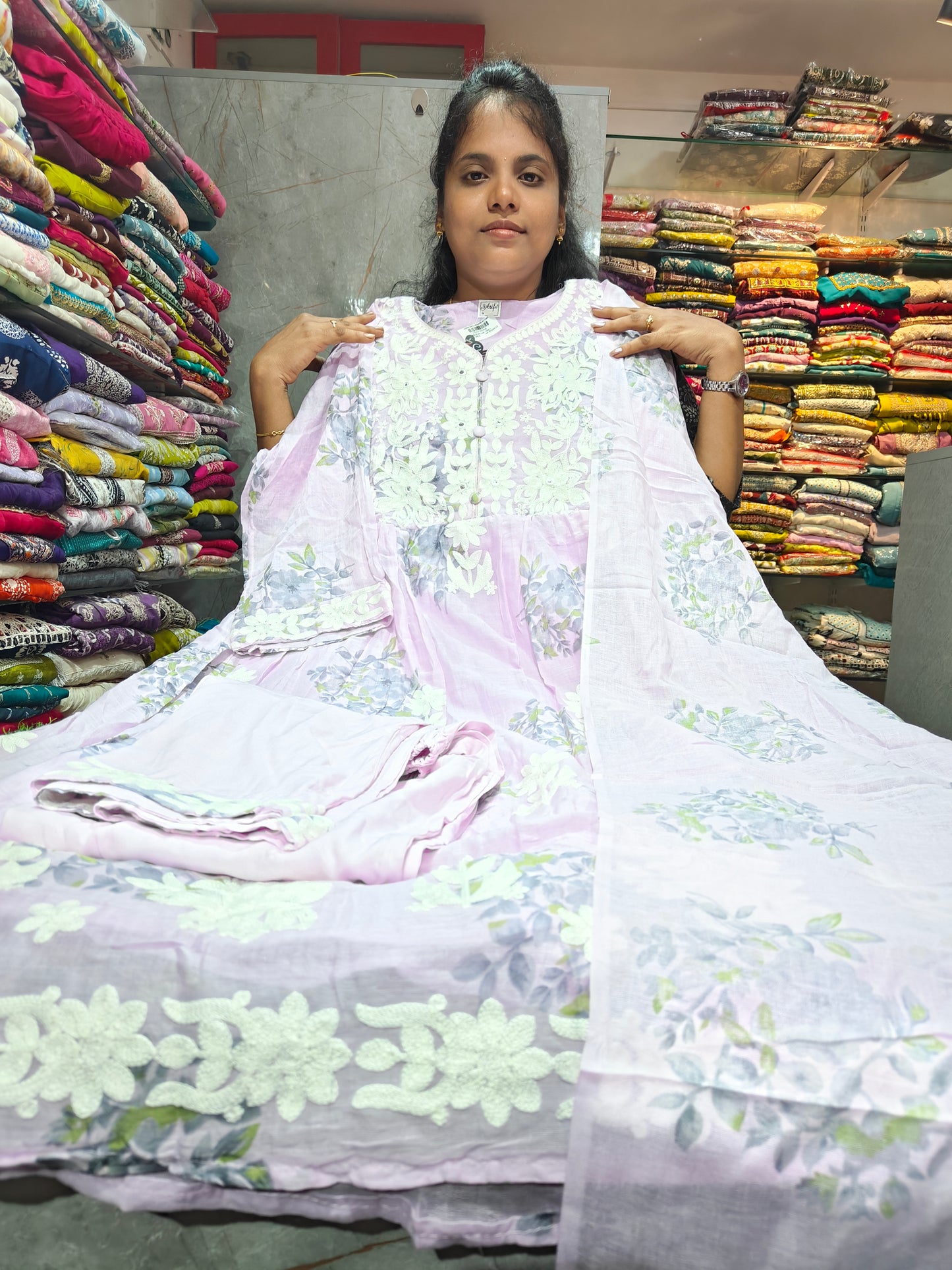 Plus Size Mal Cotton Anarkali Full Set with Lining for Women | 3XL to 6XL | Just ₹1099 | PSCS140