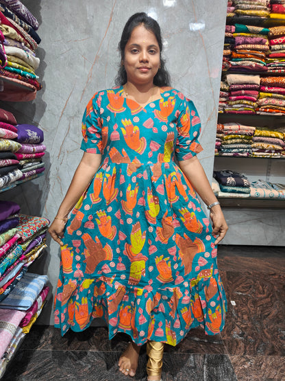 Kalamkari Maxi Collection with Pocket – Just ₹499