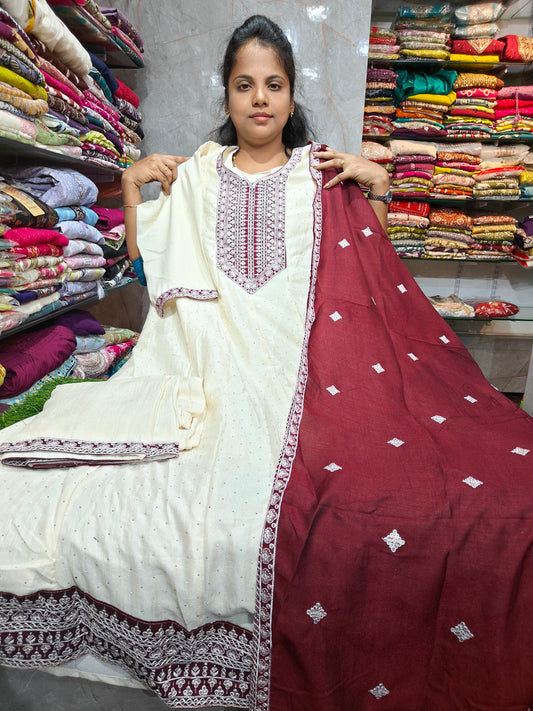 Grand Vichitra Silk Anarkali Full Set for Women 3XL to 5XL – PSFS111 at ₹1099