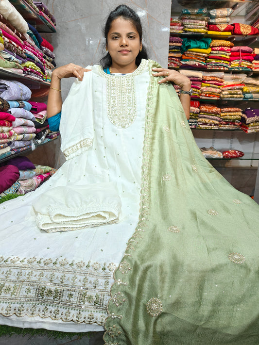 Grand Vichitra Silk Anarkali Full Set for Women 3XL to 5XL – PSFS132 at ₹999