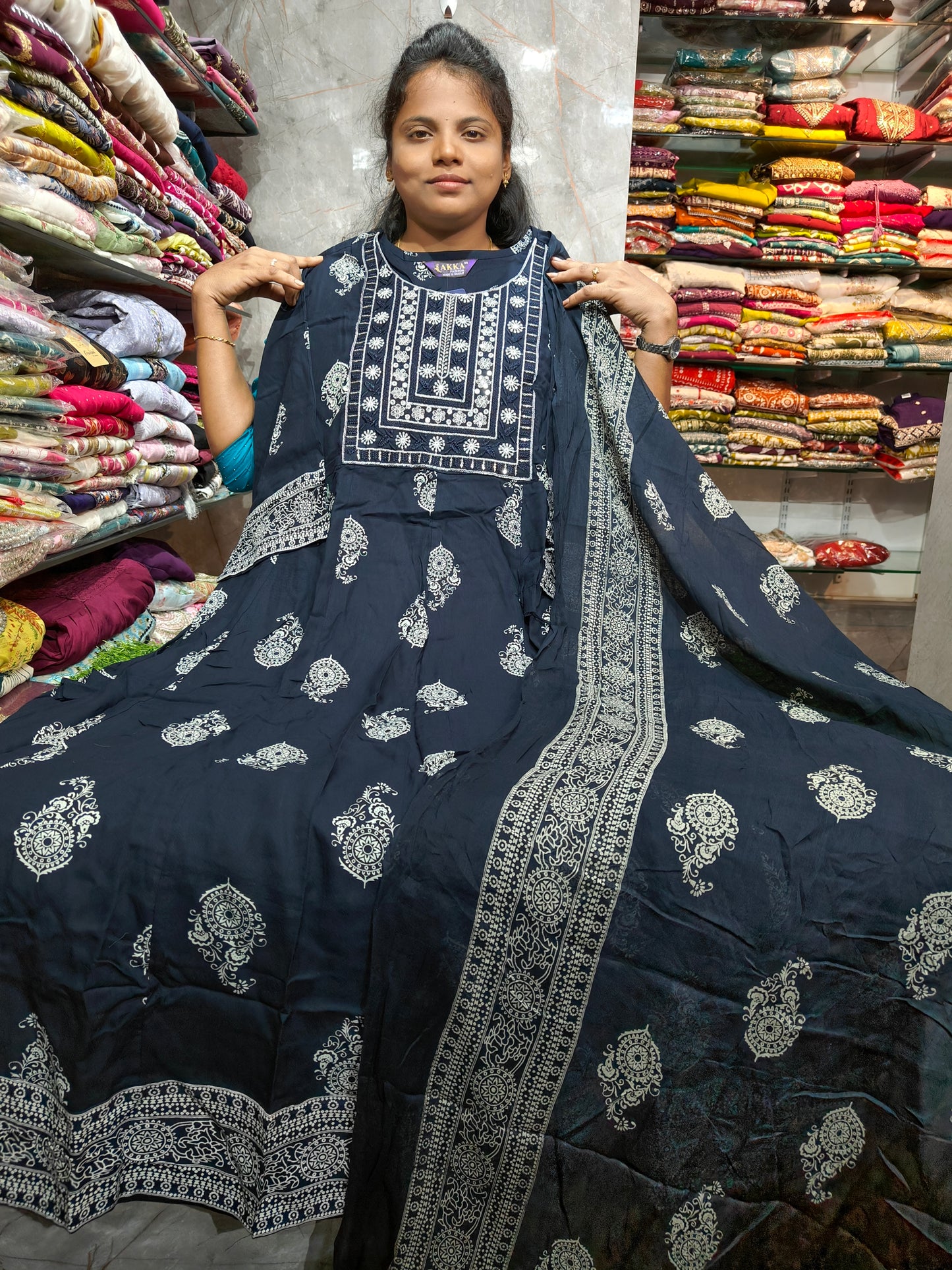Rayon Cotton Anarkali Kurti with Dupatta | 4XL to 6XL PSTS15