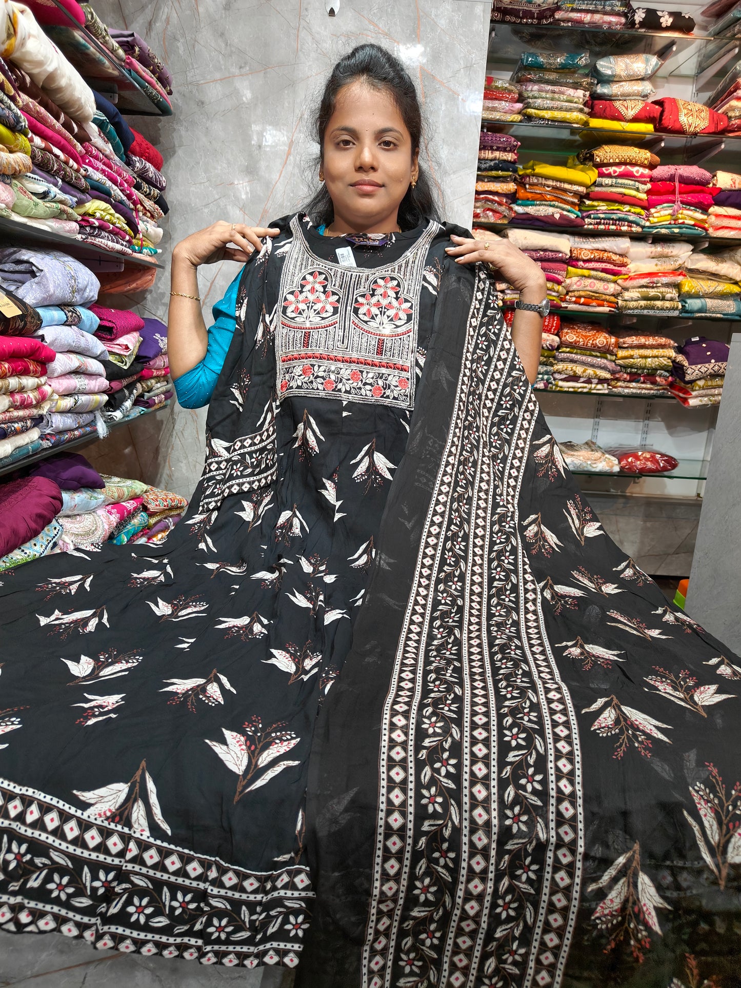 Rayon Cotton Anarkali Kurti with Dupatta | 4XL to 6XL PSTS15