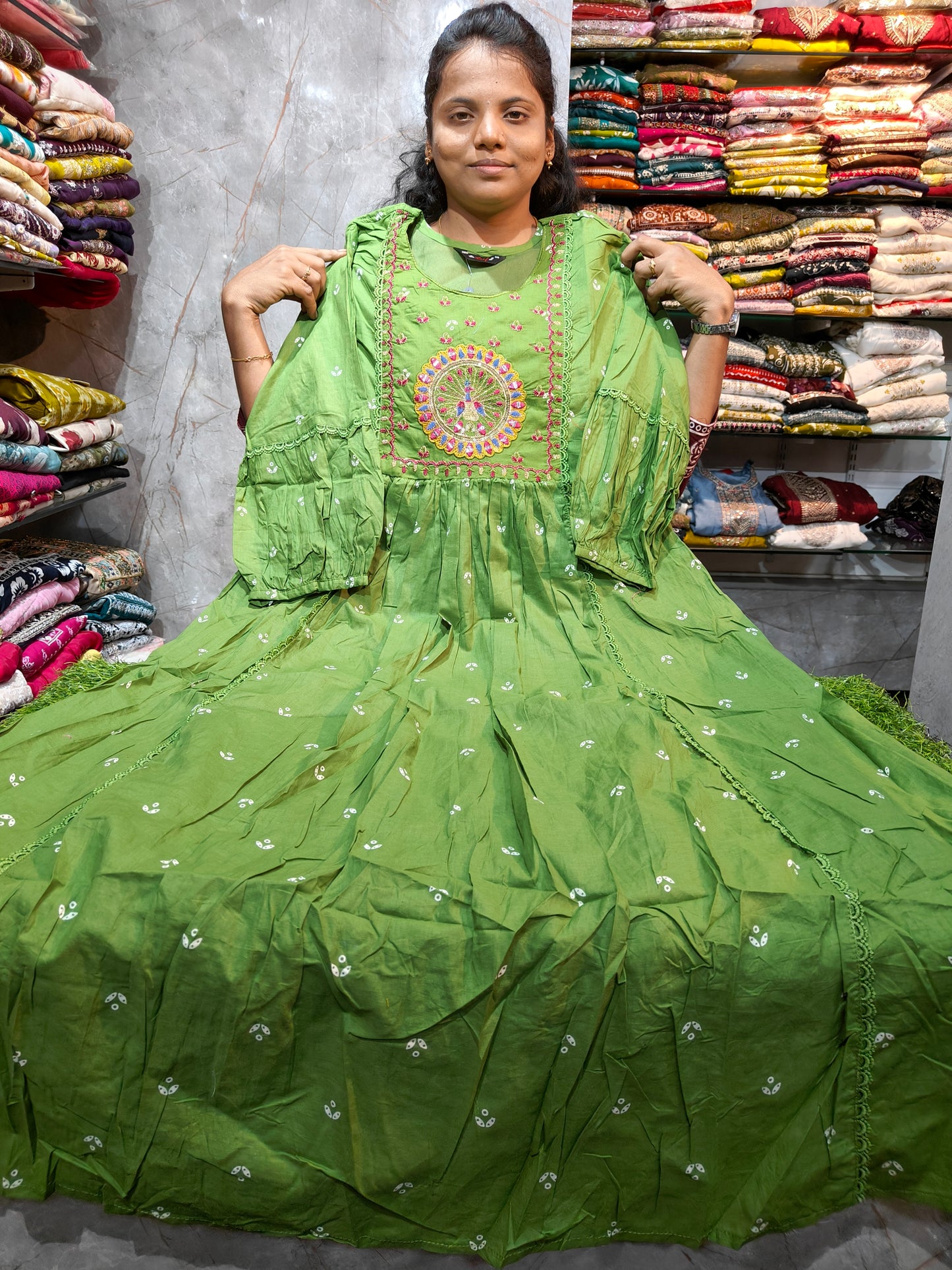 Beautiful Peacock Work Anarkali Kurti | Elegant Ethnic Wear | Just ₹650 | PSUK142