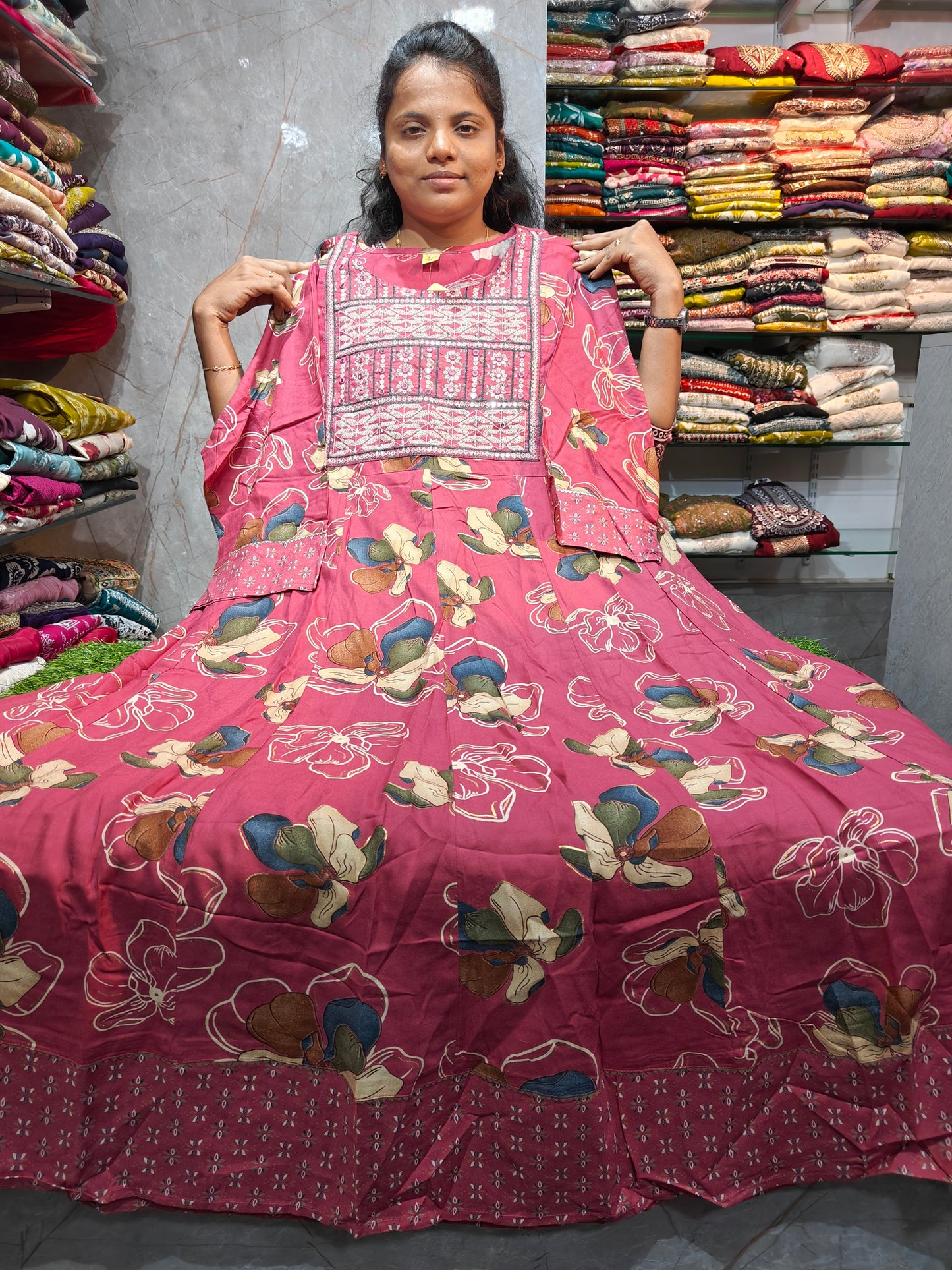 Rayon Anarkali Kurti for Plus Size Women | 4XL to 7XL | Just ₹650 | PSUK141