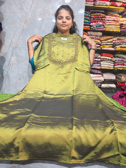Handwork tafata silk with Lining | Elegant Party Wear Kurti | Just ₹799