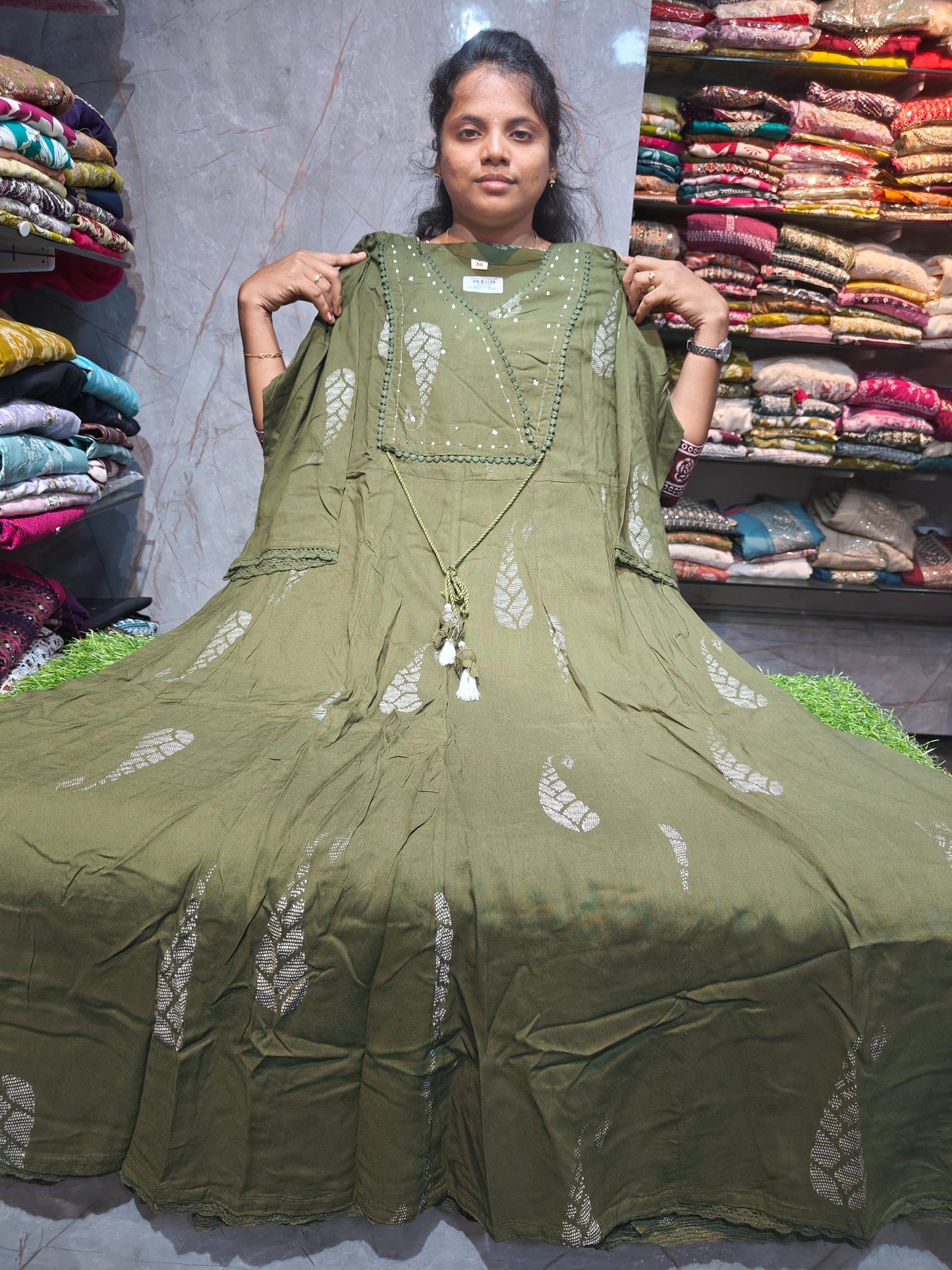 Rayon Cotton Long Anarkali Kurti for Women | Plus Size 3XL to 6XL | PSUK140 | ₹650