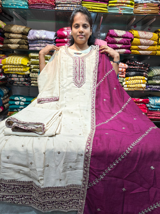 Grand Vichitra Silk Anarkali Full Set for Women 3XL to 5XL – PSFS153 at ₹1099