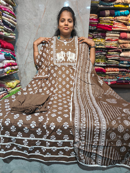 Plus Size Cotton Anarkali Umbrella Set | 3XL–6XL | Just ₹750 | PSCS157