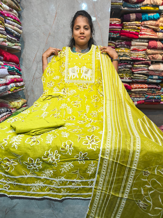 Plus Size Cotton Anarkali Umbrella Set | 3XL–6XL | Just ₹750 | PSCS157
