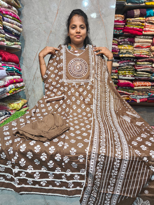 Plus Size Cotton Anarkali Umbrella Set | 3XL–6XL | Just ₹750 | PSCS157