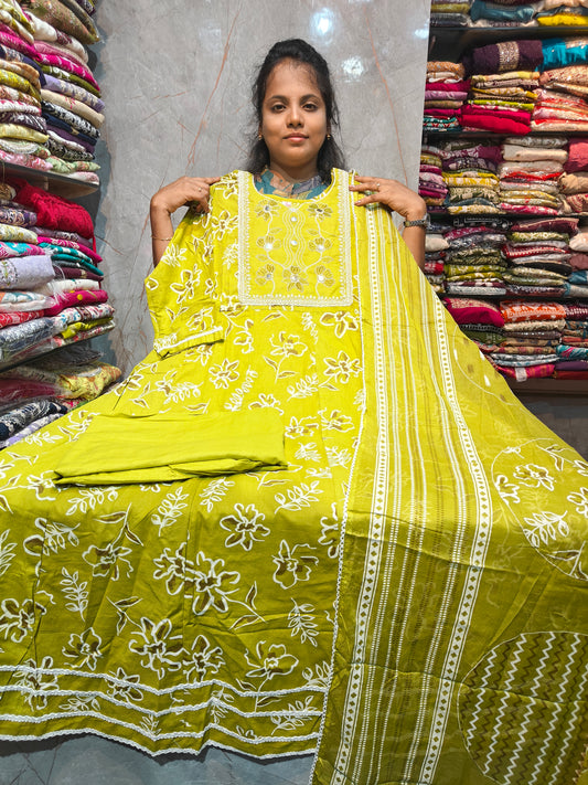 Plus Size Cotton Anarkali Umbrella Set | 3XL–6XL | Just ₹750 | PSCS157