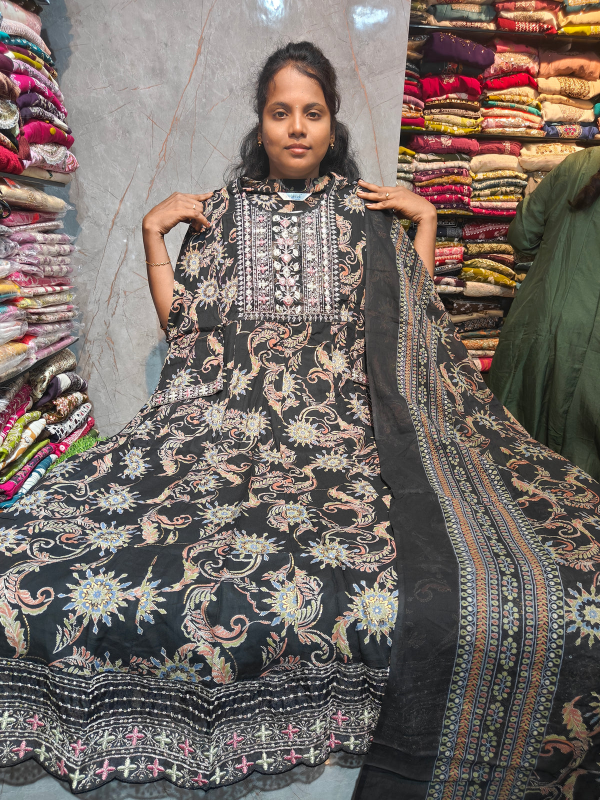 Rayon Cotton Anarkali Kurti with Dupatta | 4XL to 6XL PSTS111