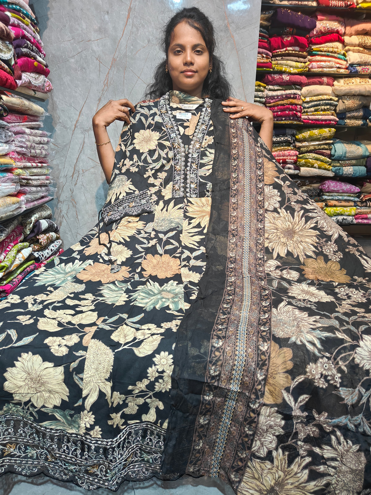 Rayon Cotton Anarkali Kurti with Dupatta | 4XL to 6XL PSTS13